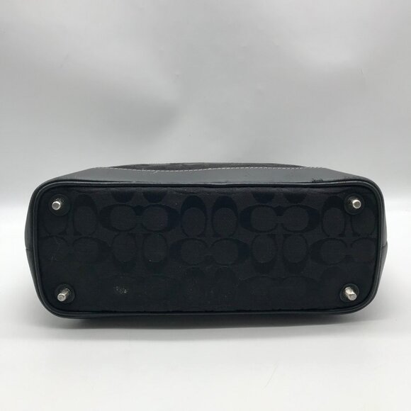 Coach Black Monogram Canvas Hampton Satchel Bag 6830 - Picture 5 of 11